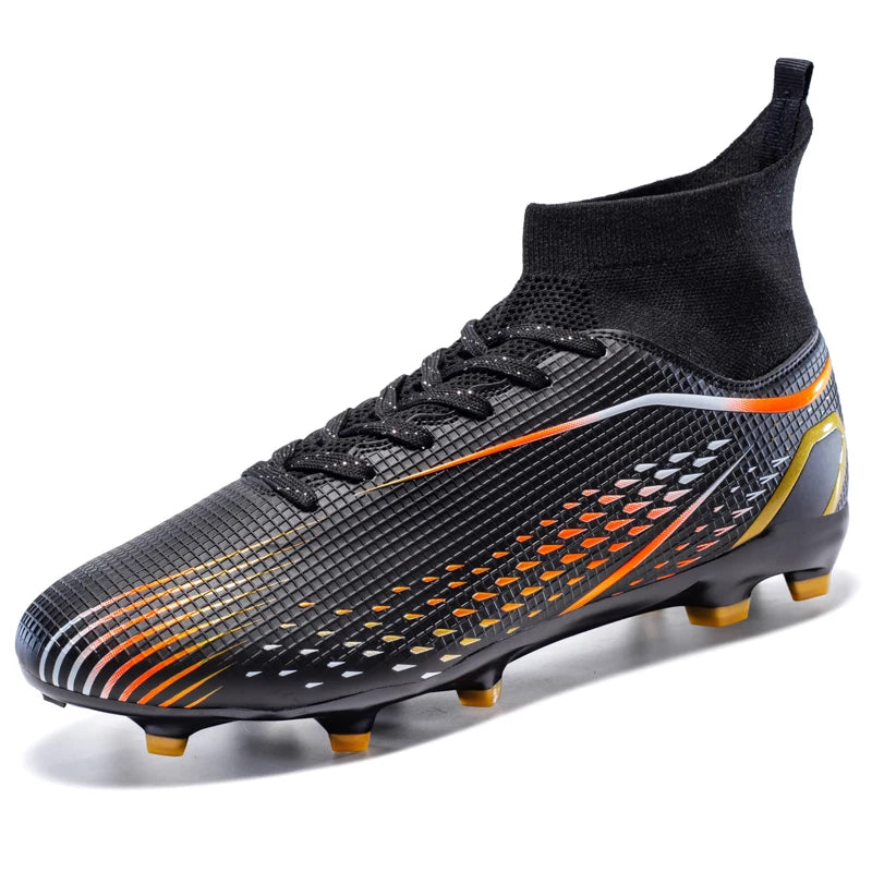 New Men Soccer Shoes Men Grass Breathable Soft Outdoor Football Shoes Cleats Long Spikes Comfortable Training Sport Shoes Men
