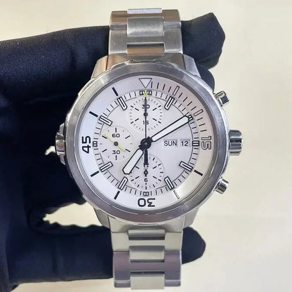 A11 Store Customized Watch  Men Chronograph Watch Aquatimer Watches Multifunctional Stainless Steel Black Blue Rubber