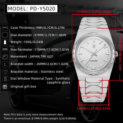 PAGANI DESIGN 2026 New Thin 7mm Fashion Men's Quartz Watch 10Bar Waterproof Stainless Steel Sapphire C3 Upgrade V2 reloj hombre
