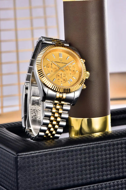 PAGANI DESIGN 2025 New VD53 luxury men quartz watch 40MM stainless steel sapphire waterproof 50m luminous C3 relojes para hombre