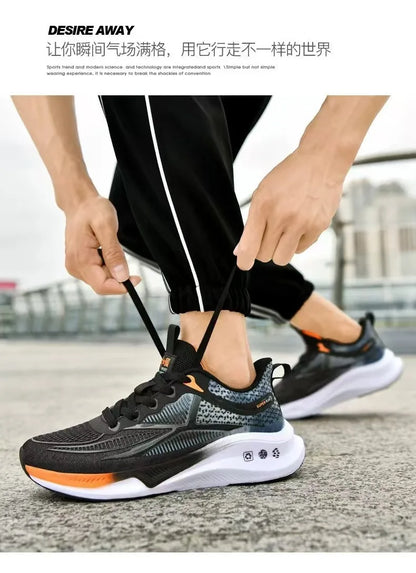 New casual sports shoes for men, trendy breathable mesh shoes, versatile and lightweight running shoes