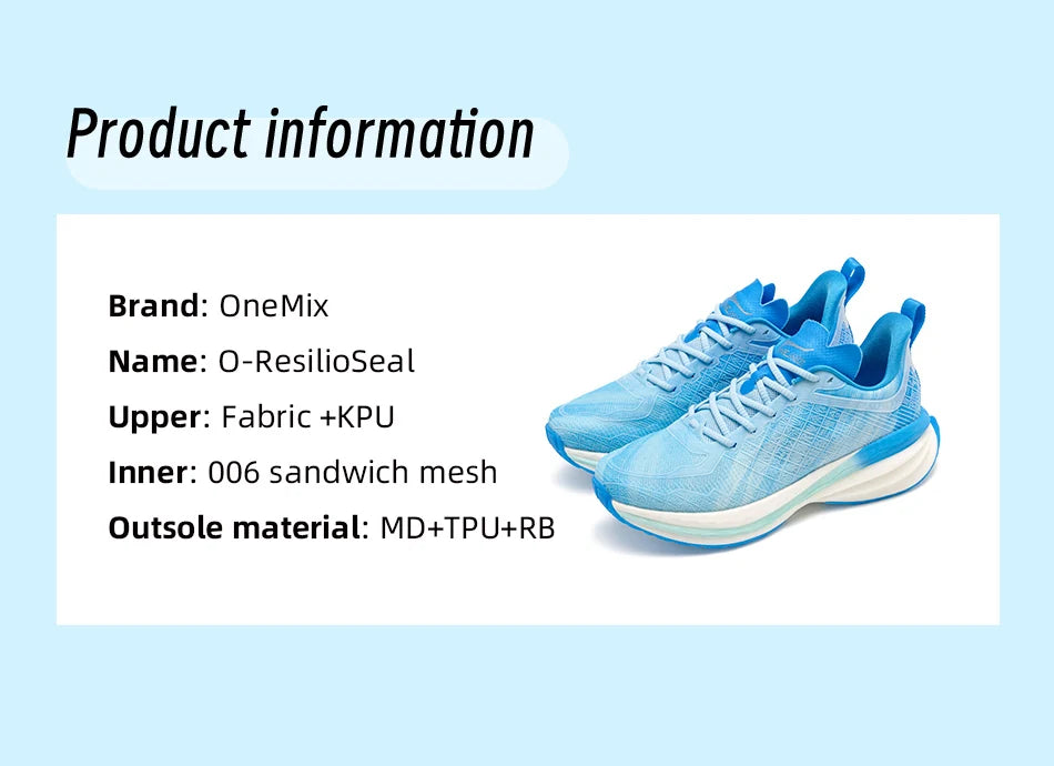 ONEMIX Chinese Sports Shoes New Shock-absorbent Men Running Shoes Non-slip Breathable Lightweight Outdoor Women Sneaker