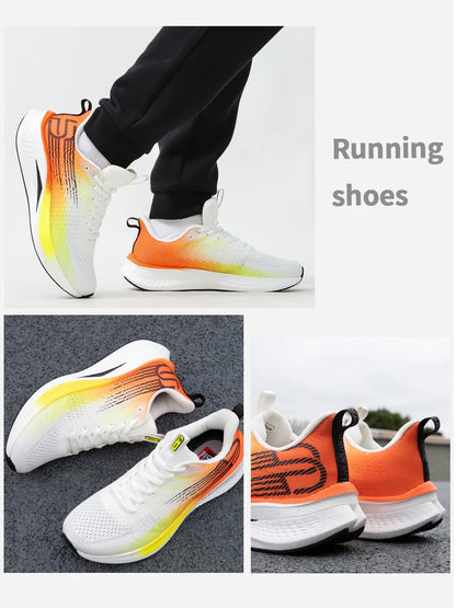 Baasploa Men Jogging Sports Shoes Carbon Plate Professional Cushioning Sneakers Male Outdoor Breathable Non Slip Running Shoes