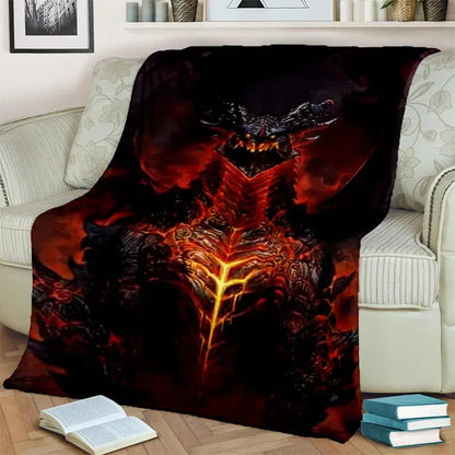 3D World of Warcraft Game WOW Lich King DH Blanket,Soft Throw Blanket for Home Bedroom Bed Sofa Picnic Travel Office Cover Kids
