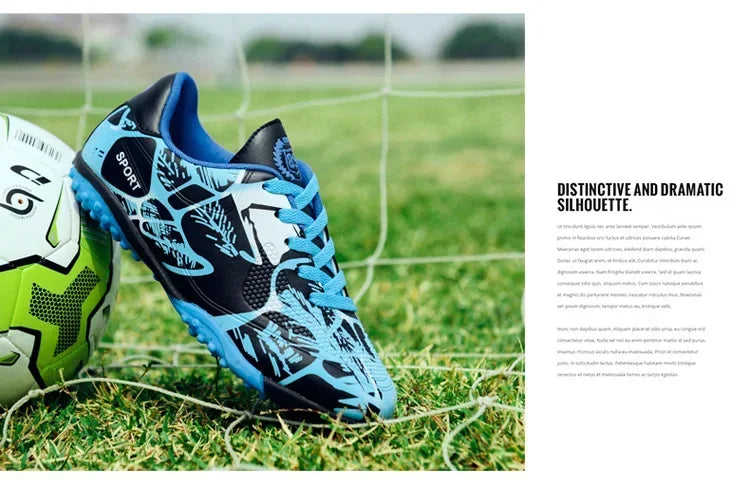 Buty piłkarskie dla dzieci Sports Society Field Chłopięce buty do piłki nożnej Futsal Szybkie buty do halowej piłki nożnej Oryginalne buty z kolcami do kostek Buty piłkarskie