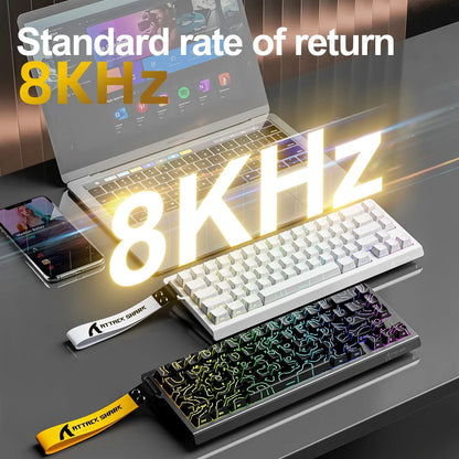 Attack Shark X68 HE Gaming Keyboard Magnetic Mechanical Wired for Pro Gaming 0.01mm Rapid Trigger 8000Hz 128K Rate