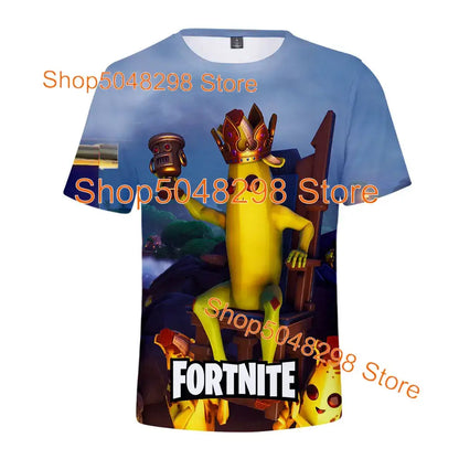 Μπλουζάκι Bushranger Fortnite για παιδιά, 3D εκτύπωση Banana Peely, T-shirt για άνδρες και γυναίκες, Tee Battle Royale Game, καλοκαιρινά τοπ, δώρα γενεθλίων