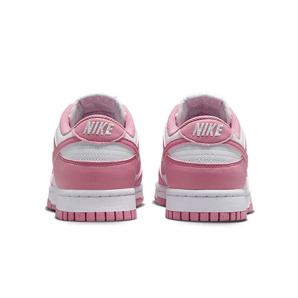 Nike Dunk Low Pink and White Colorway Low-Top Retro Casual Sneakers Durable Skate Shoes for Women DD1873-112