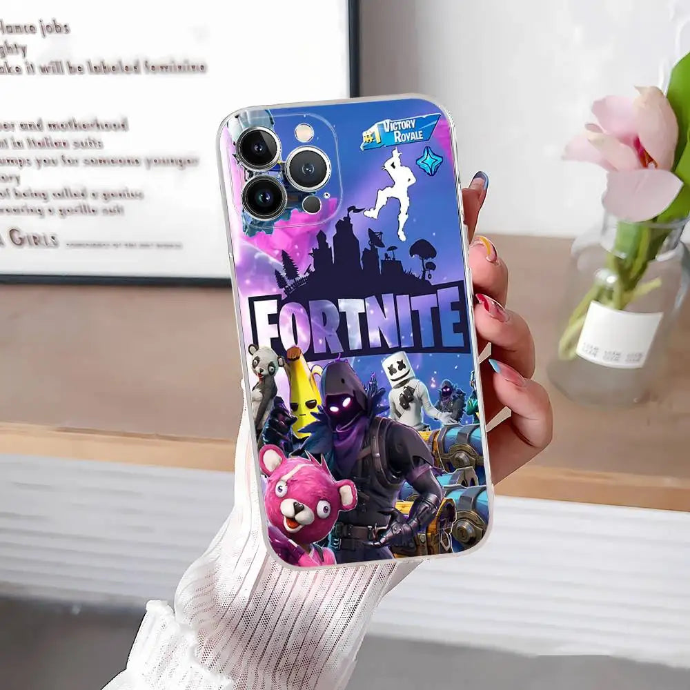 F-Fortnites-Cools maska za telefon za iPhone 17 16 15 14 13 12 11 Pro Max Plus, mekana navlaka, personalizirani DIY