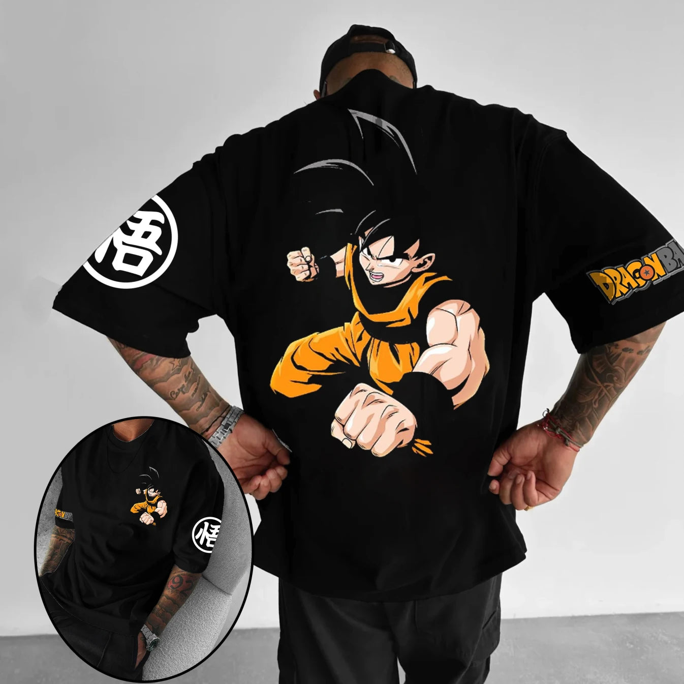 Dragon Ball Z-print T-shirt i bomuld med korte ærmer Son Goku Vegeta til mænd og kvinder Harajuku Y2k Tee vintage sommer-streetwear