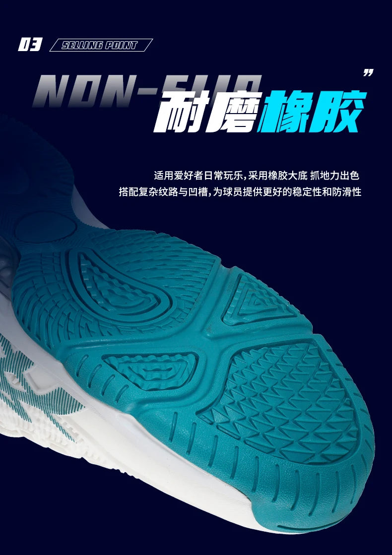 Men Women Badminton Shoes Table Tennis Shoes for Volleyball Handball Sports Sneakers Anti-Skid Mesh Breathable Field Training