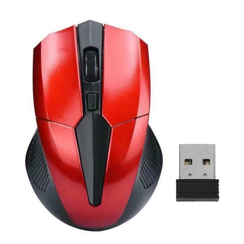 Rato sem fios 2.4Ghz 1200DPI, rato gaming ótico ajustável sem fios, para casa, escritório, jogos, PC, computador e portátil