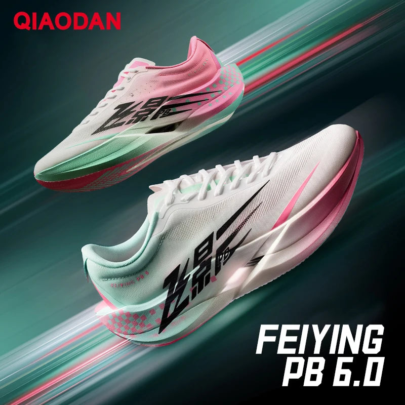 QIAODAN Feiying PB6.0 Men's Marathon Racing Running Shoes Full Palm Carbon Plate Sneakers Lightweight Sports Shoes QDB023261299