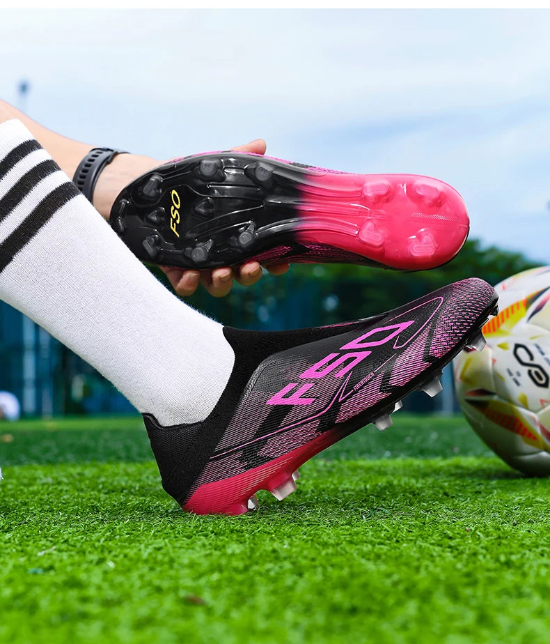 New Men Football Boots Non-Slip Boys Soccer Shoes Grass Cleats High-quality Match Sneakers Hot-selling Outdoor High-top Light