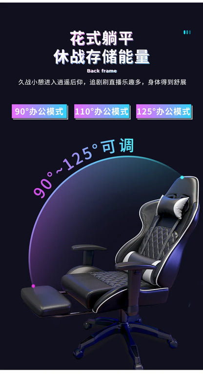 Ergonomisk drejelig gamingstol, komfortabel computerstol, moderne hjemmekontorstol, elastisk kontorstol, executive, holdbar og åndbar, Muebles Furniture