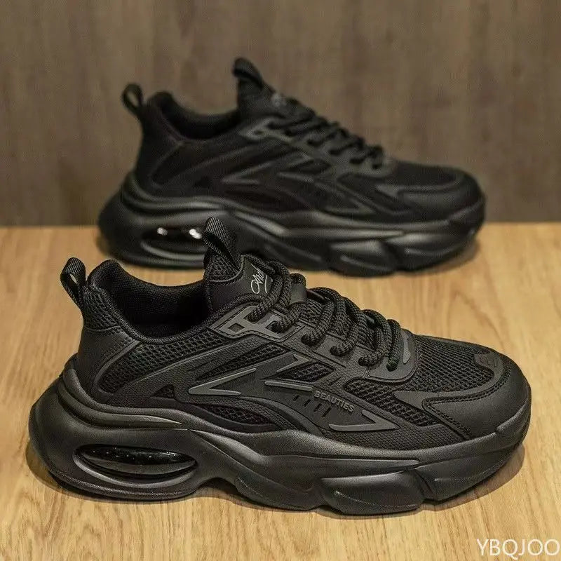 Fashionable versatile spring autumn new explosive thick soled men's shoes casual comfortable height increasing sports shoes