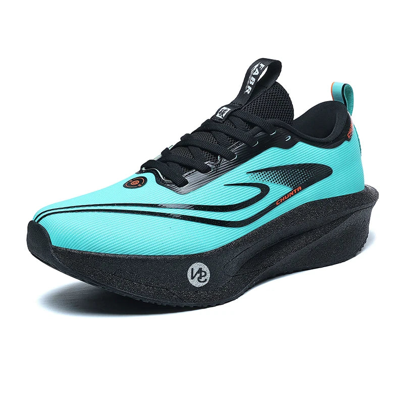 Carbon board men's and women's anti slip running shoes, professional marathon sports breathable mesh CHUNTA sports shoes
