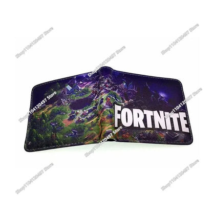 Fortnite Shooting Game Peripheral PU Snap Button Wallet Anime Coin Purse Folding Leather Wallet Card Holder Student Gifts
