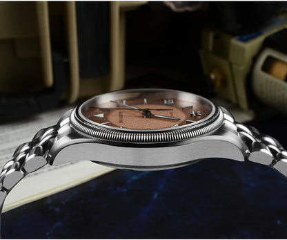 San Martin 39.5mm Retro Chinese Characters Indices Dial Men Pilot Watch YN55 100M Waterproof BGW-X1 Luminous SN0033C