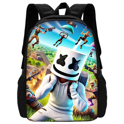 Hot Game Shooting Fortnites Child School Backpack With Shoulder Bag Pencil Bags School Bags for Boys Girls Best Gift