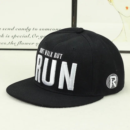 Men's Letter Embroidery Tide All-match Flat Brim Baseball Cap Ladies Summer Hip-hop Hat Outdoor Shade Adjustable Peaked Cap
