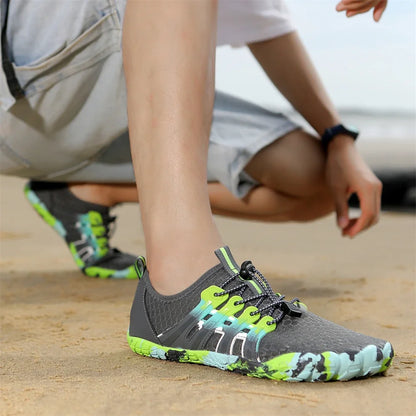 Men Women Water shoes Upstream Wading Swimming Barefoot Five Fingers Aqua Shoes Colorful Beach Seaside Light Unisex Sneakers New