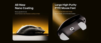 Rato sem fios ATK Blazing Sky X1 V2 Series Dual Mode Paw 3950ultra, taxa de resposta 8k, ergonomia personalizada, rato gaming e e-sport para escritório
