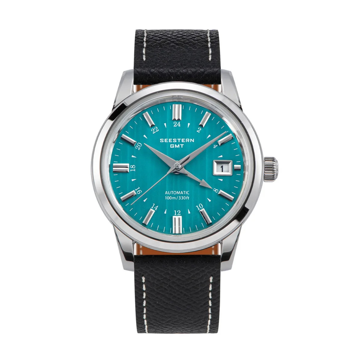 SEESTERN Men's Automatic Mechanical Wristwatch NH34 GMT Movement 10bar Waterproof Domed Sapphire Crystal Watch Limited S446 New