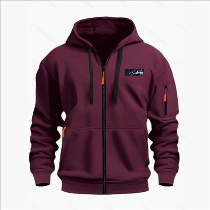 Men's Sweatshirts with Zipper Pockets Thin Solid Color Half Tracksuit Casual Outdoor Hooded Tracksuit Long Sleeves Jacket Coats, Produit gaming premium Fraquane, produits de luxe, nouvelle génération, équipement gamer