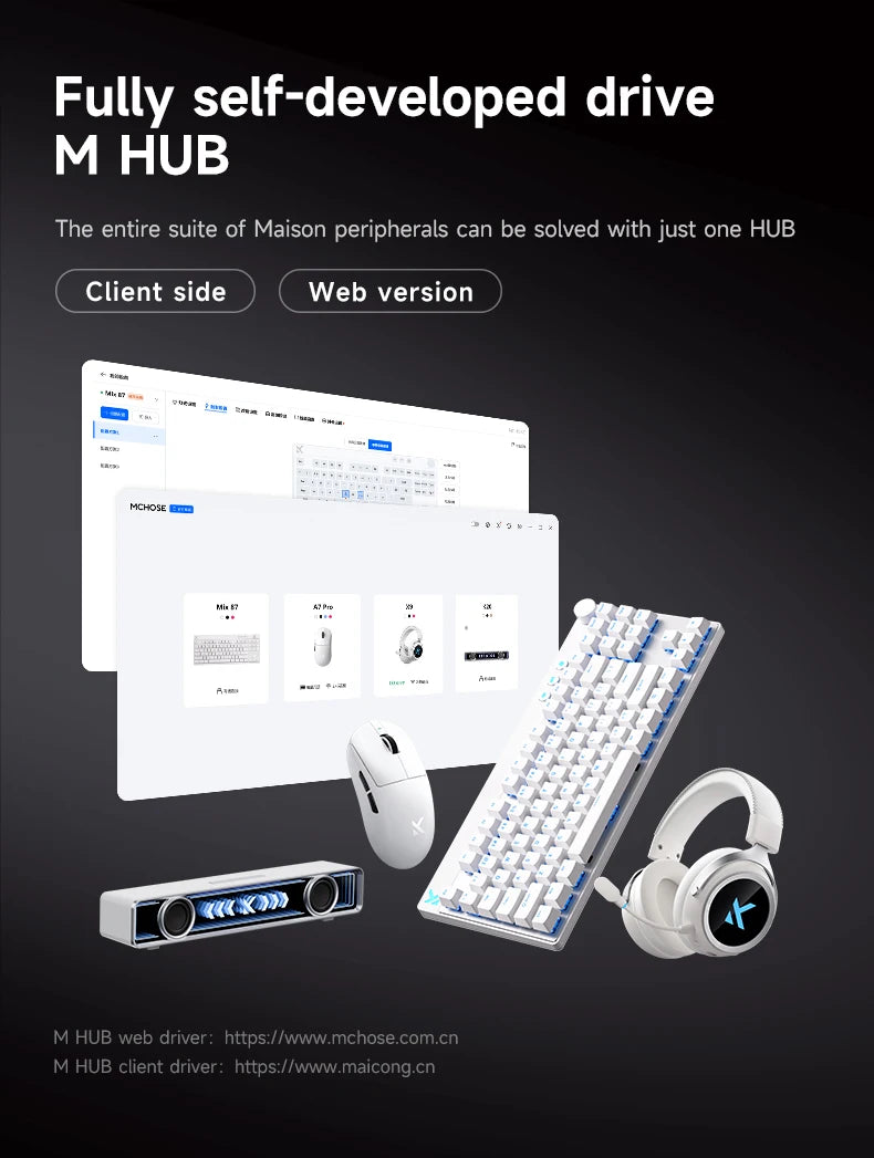 MCHOSE MIX87 Wired Gaming Keyboard Magnetic Switch Keyboard 8K+256K Esport 0.08ms Low Latency E-Sports Custom Gamer Accessories