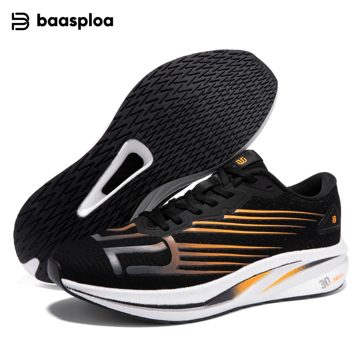 Zapatillas profesionales de running Baasploa para hombre, ligeras y transpirables, zapatillas deportivas de jogging para mujer con placa de carbono y suela antideslizante