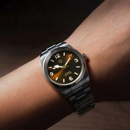Watchdives WD1960S V2 36Mm Vintage Cream Man Watches VH31 Sweep Seconds Quartz Watch Bubble K1 Sapphire Luminous Stainless Steel