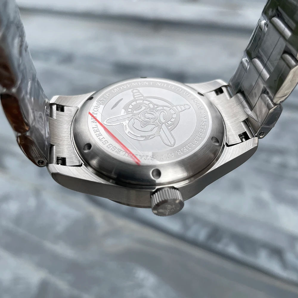 Relógio de pulso mecânico STEELFLIER Official SF792 GMT, movimento NH34, luminescência Super BGW9 C3, resistente à água até 200M, relógio de mergulho de luxo para homem