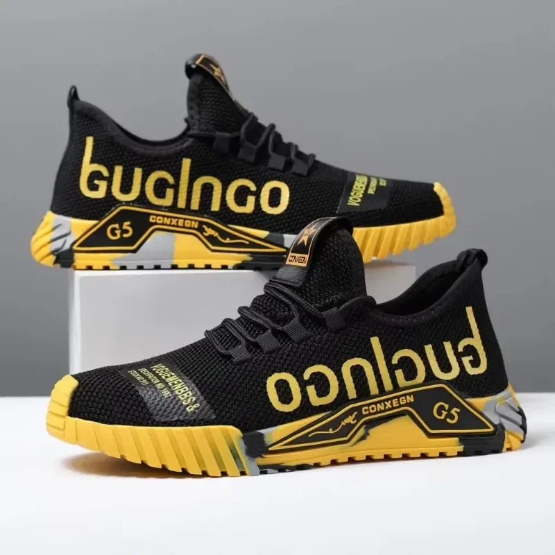 Gym New Vulcanized Lace-up Walking Sneakers Comfortable Wear-resistant Casual Shoes Walking Summer Mesh Flats Fashion Breathable