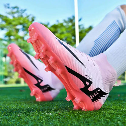 Men's High Ankle Soccer Shoes Ultralight Non-Slip Sports Outdoor Football Boots Indoor High-Quality Futsal Non-Slip