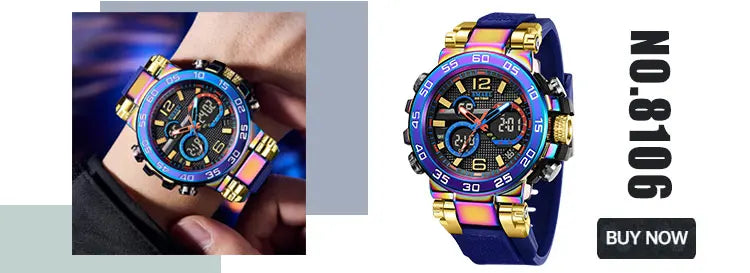 Military Watches Men Sport  Watch Waterproof Alarm Clock Dual Time Wristwatches Digital 8049B Army Watches Military