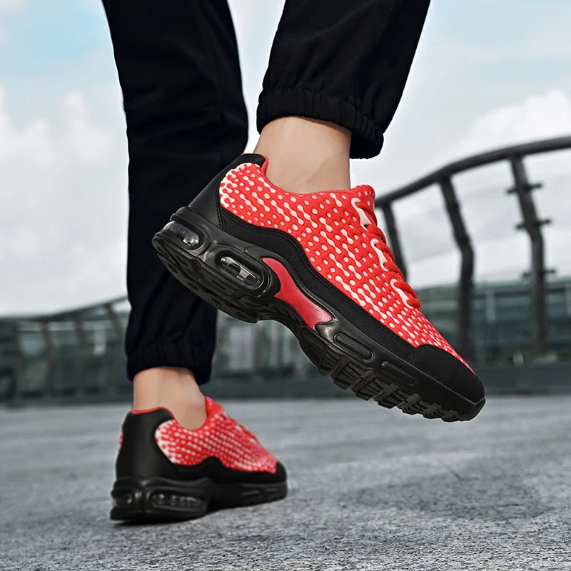 Men Sports Shoes Lightweight Rebound Soft Sole Fashionable Mesh Breathable Youth Outdoor Running Fitness Training Shoes for Men