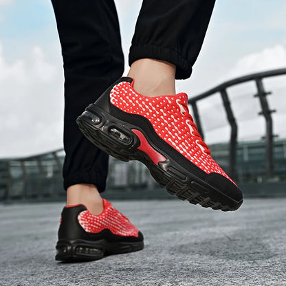 Men Sports Shoes Lightweight Rebound Soft Sole Fashionable Mesh Breathable Youth Outdoor Running Fitness Training Shoes for Men