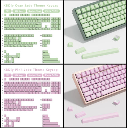KBDiy GMK MarrsGreen Keycap teclas ISO de PBT double shot con perfil Cherry para kit DIY de teclado mecánico gamer Gaming Point KeyCap