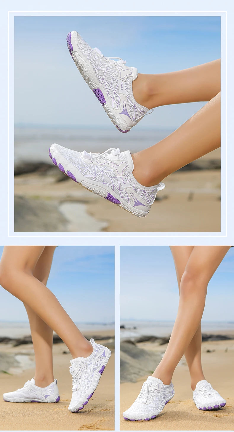 Men Wading Shoes Barefoot Quick-Drying Beach Shoes Outdoor Non-Slip Upstream Swimming Diving Shoes Women Water Sports Shoes