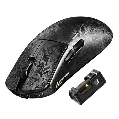 ATTACK SHARK R11 ULTRA Carbon Fiber Wireless Gaming Mouse, 8000Hz, PAW3950MAX, 42000DPI, 49g Lightweight, 20000FPS, Nordic 52840