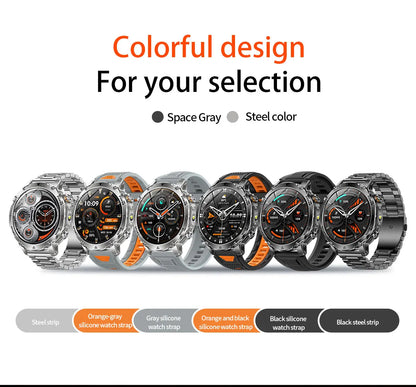 2026 TANK Ultra New 1400mAh Big Battery Smart Watch Men GPS path Sport Flashlight BT Call Waterproof Outdoor Military Smartwatch