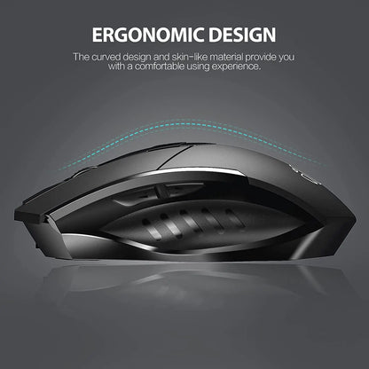 INPHIC A1 Bluetooth Wireless Mouse Rechargeable Tri-Mode 2.4G Optical Mouse for Laptop, Mac, PC, Tablet & Mobile with 1600 DPI