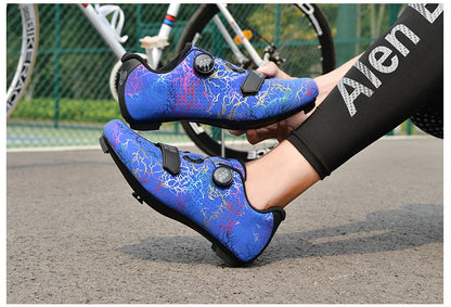 New Cycling Shoes Men Self-Locking Road Cycling Shoes Outdoor Mountain Cycling Sports Shoes Women Indoor Spinning Cycling Shoes