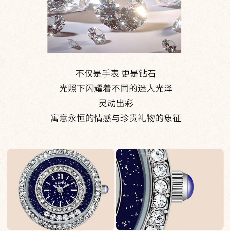 Women Bracelet Watches Silver Top Brand Luxury Ladies Wrist Watches Female Clock Full Steel Quartz Watches Elegant Fashion