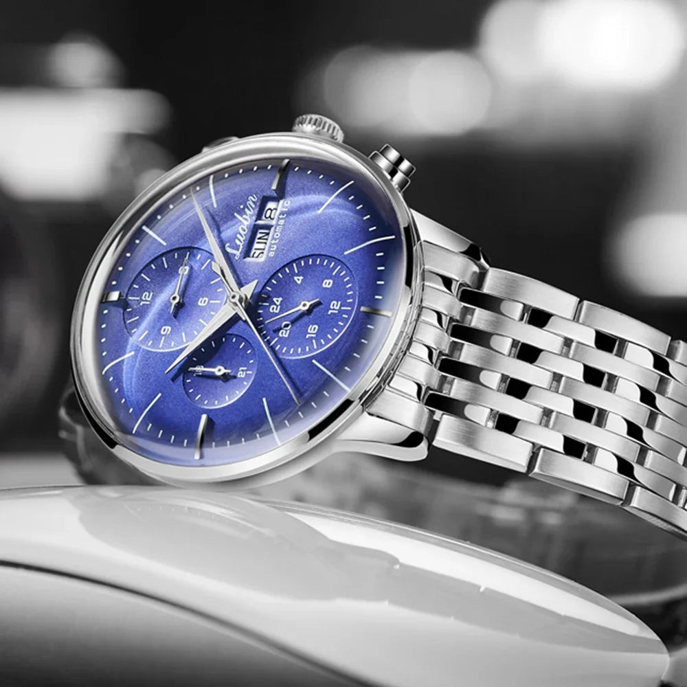 Relógio de Luxo para Homem, Automático Mecânico, de Corda Automática, Business, em Aço Inoxidável, Luminoso, Relojes Para Hombre 2020