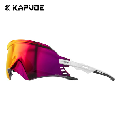 KAPVOE Outdoor Photochromic Cycling Sunglasses Men Road Driving Bike Glasses Sports Hiking Women Bicycle Cycling UV400 Goggles