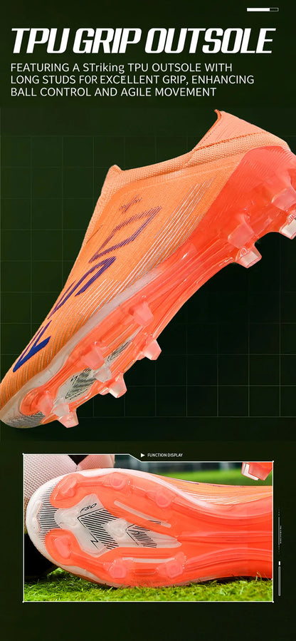 New Men Soccer Shoes Outdoor Anti-Slippery Youth Sports Shoes Ultralight Turf Comfortable Football Boots