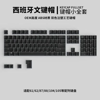 104 Teclas Keycaps Retroiluminadas Coreano Francês Russo Espanhol Alemão para Teclado Mecânico com Switch MX, Perfil OEM, Teclas ABS DIY