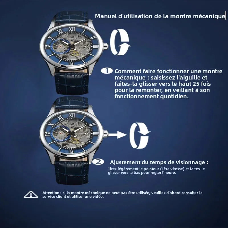 LONGLUX automatic watch rome wholesale mechanical wristwatches waterproof hollow leather mens watch men gift